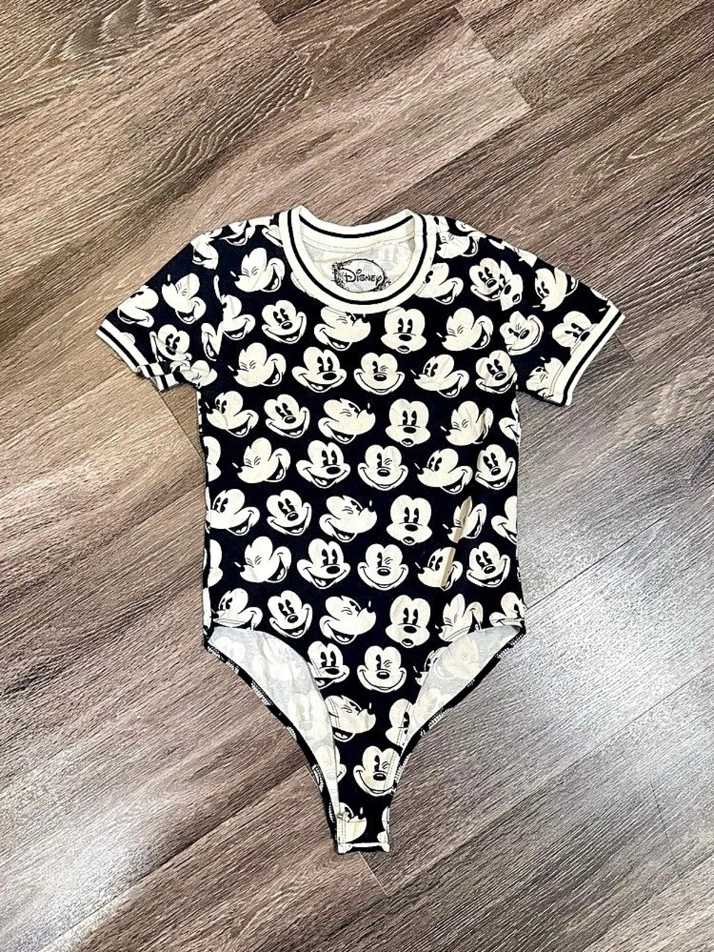 Disney Mickey Mouse women’s Bodysuit Black White